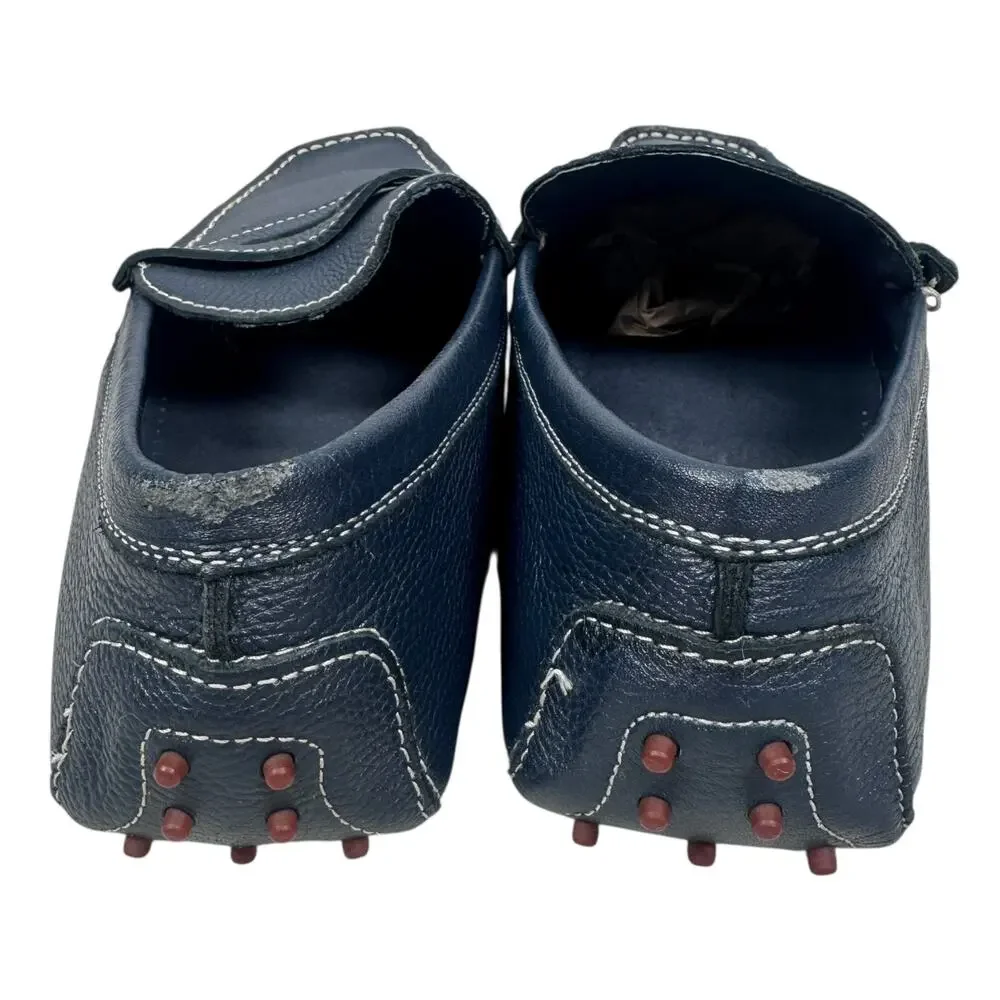 Balmain Paris Penny Loafer Driving Shoes Men’s 44 US 11 Navy Blue Casual Slip-On - Picture 4 of 12